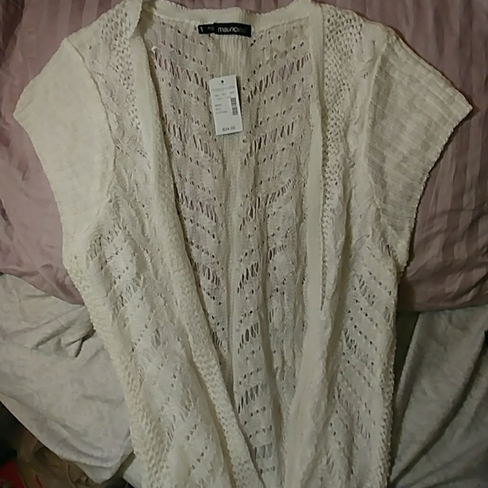 Sleeveless sweater cardigan
